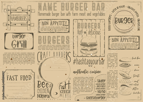 Fast Food Restaurant Placemat