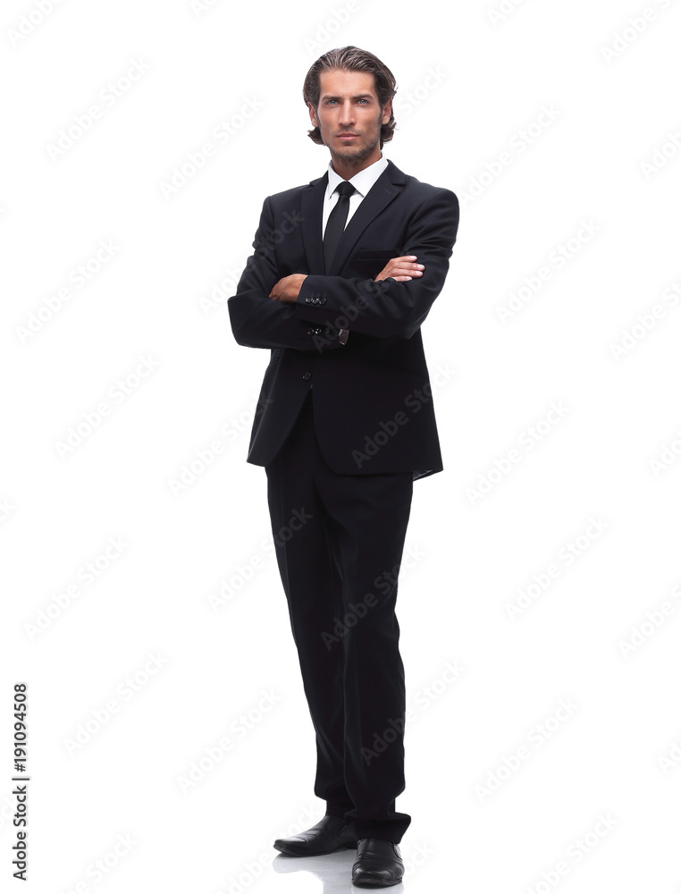 in full growth.confident businessman. in full growth.confident businessman.