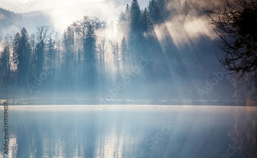 misty autumn morning on lake Bled, Slovenia © Melinda Nagy