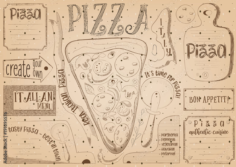 Obraz premium Placemat for Pizzeria