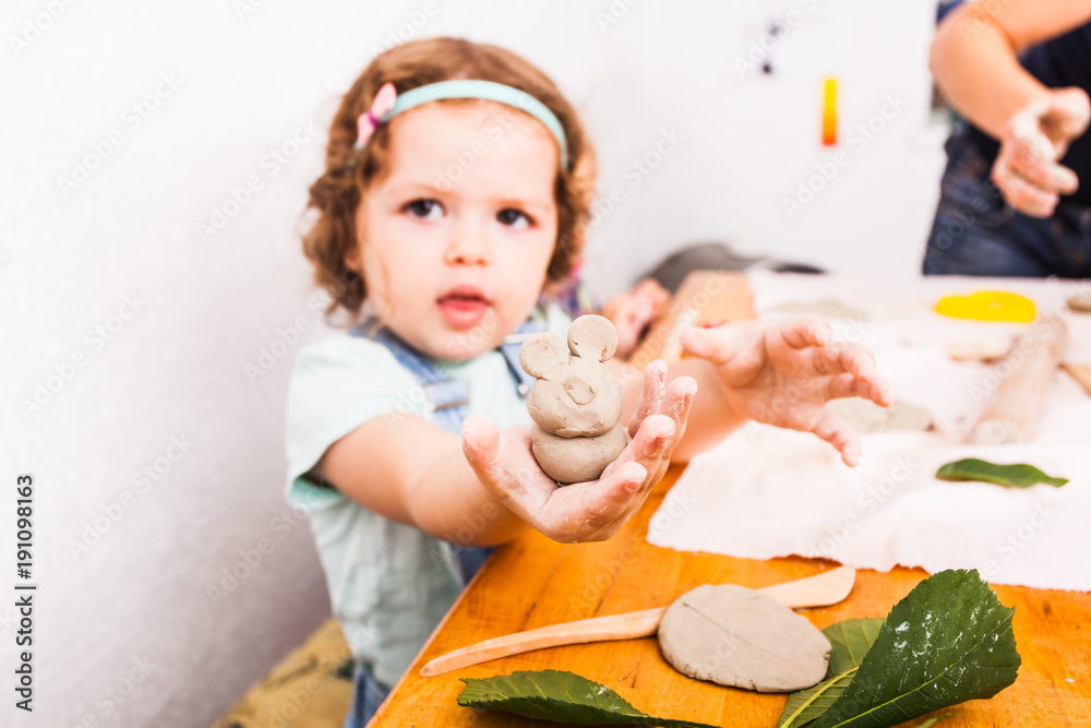 Fototapeta premium Child mades with plasticine