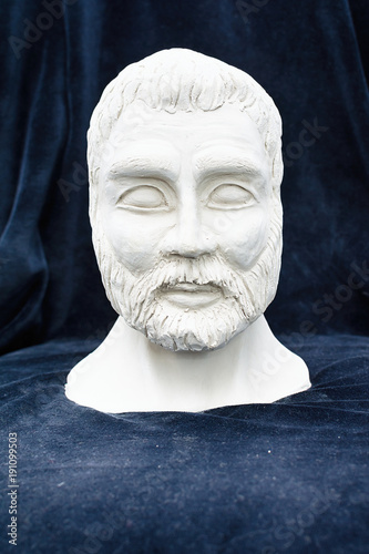 Gypsum sculpture of an unknown man