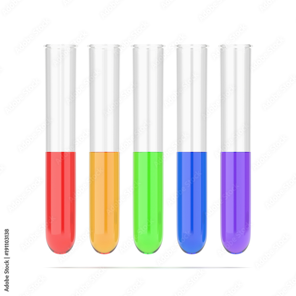3D rendering a set of chemical utensils 3D rendering a set of chemical utensils