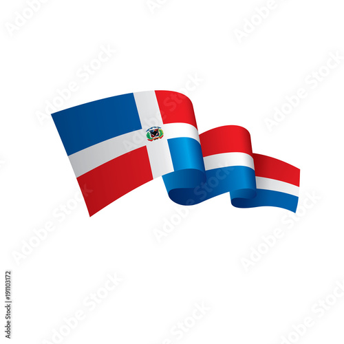 Dominicana flag, vector illustration