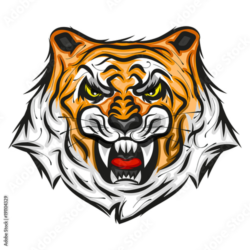 Fototapeta Naklejka Na Ścianę i Meble -  Tiger illustration print