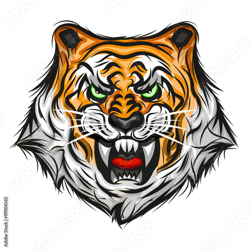Fototapeta Naklejka Na Ścianę i Meble -  Tiger illustration print