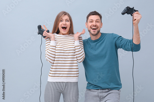 Emotional couple with video...