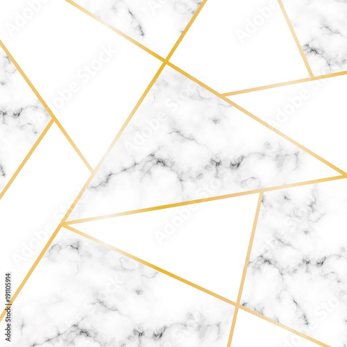 Vector marble texture with gilden lines photo