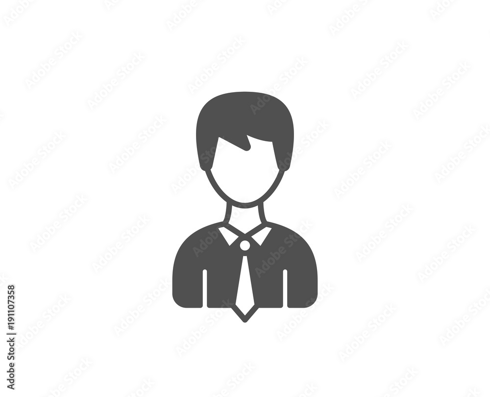 Male User simple icon. Profile Avatar sign. Businessman Person silhouette symbol. Quality design elements. Classic style. Vector Male User simple icon. Profile Avatar sign. Businessman Person silhouette symbol. Quality design elements. Classic style. Vector