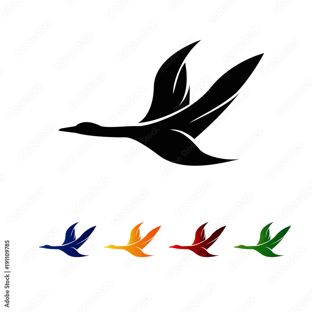 Obraz premium swan modern logo