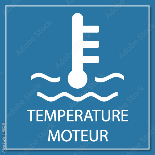 Logo température moteur.