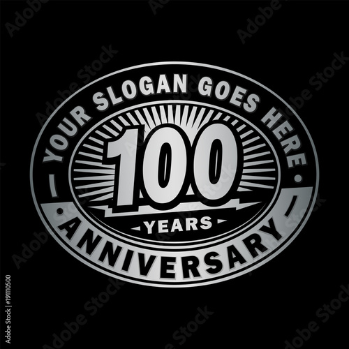 100 years anniversary design template. Vector and illustration. 100th logo. 
