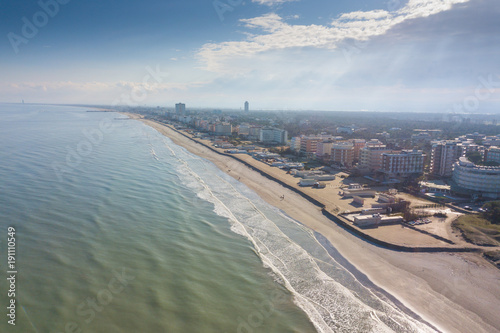 View from above of the Romagna Riviera