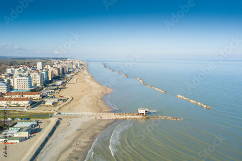 View from above of the Romagna Riviera