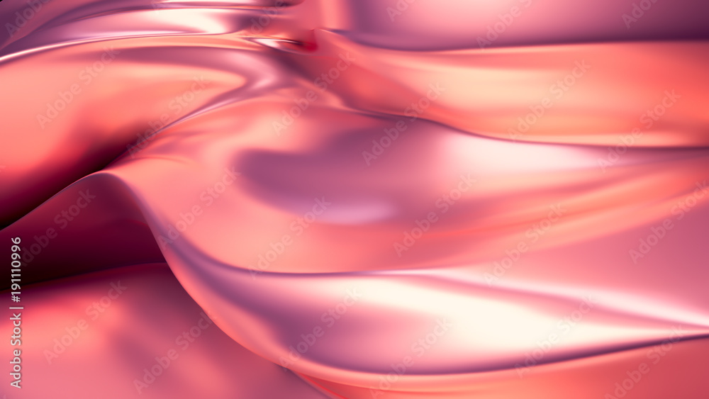 Obraz premium Golden smooth background. 3d illustration, 3d rendering.