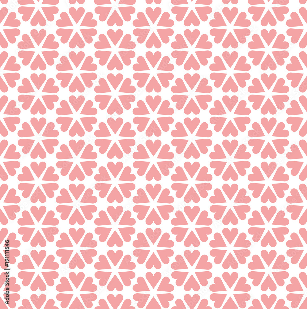 Vector Illustration with Hearts. Abstract Cute Seamless Pattern. Vector Illustration with Hearts. Abstract Cute Seamless Pattern.