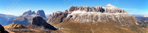 Sella Gruppe and Piz Boe  Dolomites mountains  Italy