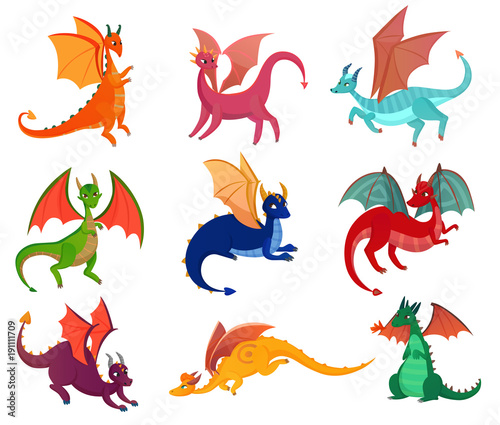 Cute Fairy Dragons Set
