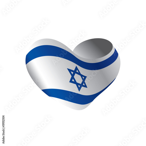 Israel flag, vector illustration