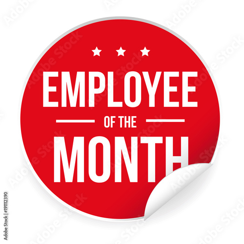 Employee of the Month label sticker