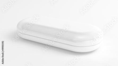 Stylish white case. 3d illustration, 3d rendering.