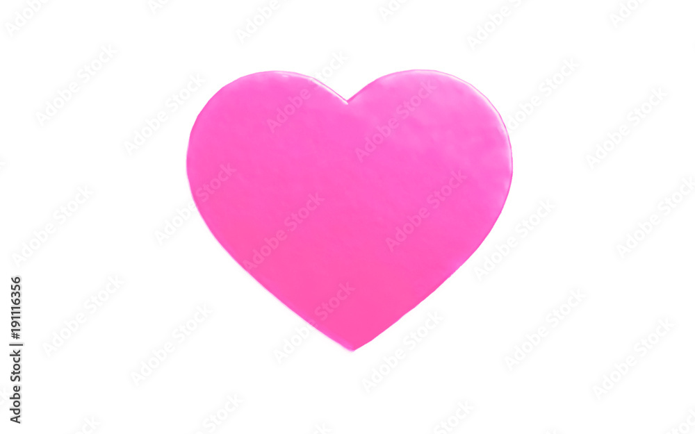 ハートマークのバリエーション　ピンクのハート　白色背景