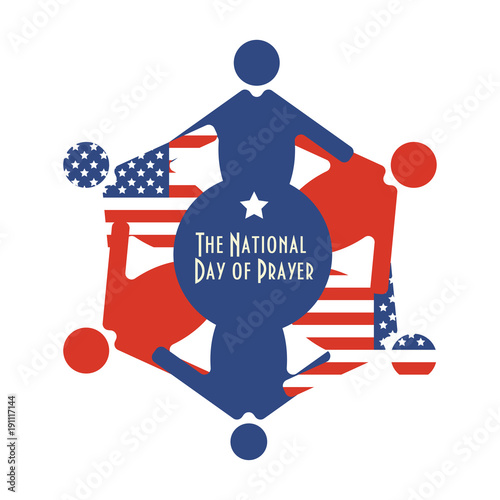 Vector illustration for The National Day of Prayer, an annual day of observance designated by the United States Congress.