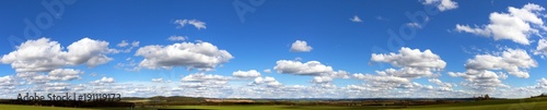Beautiful clouds on sky, panoramic view