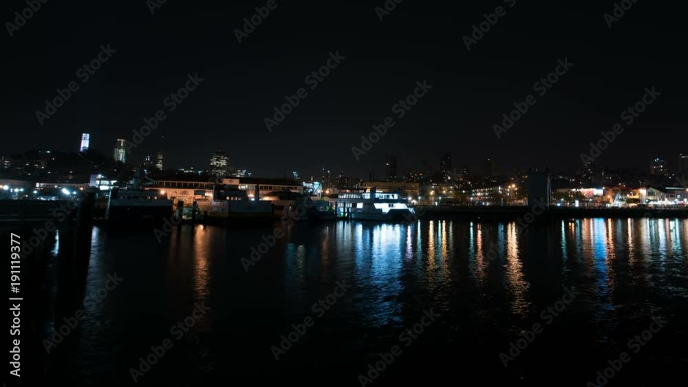 San Francisco Skyline from Fishermans Wharf Time Lapse