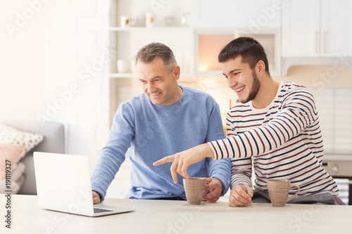 Mature man spending time wi...