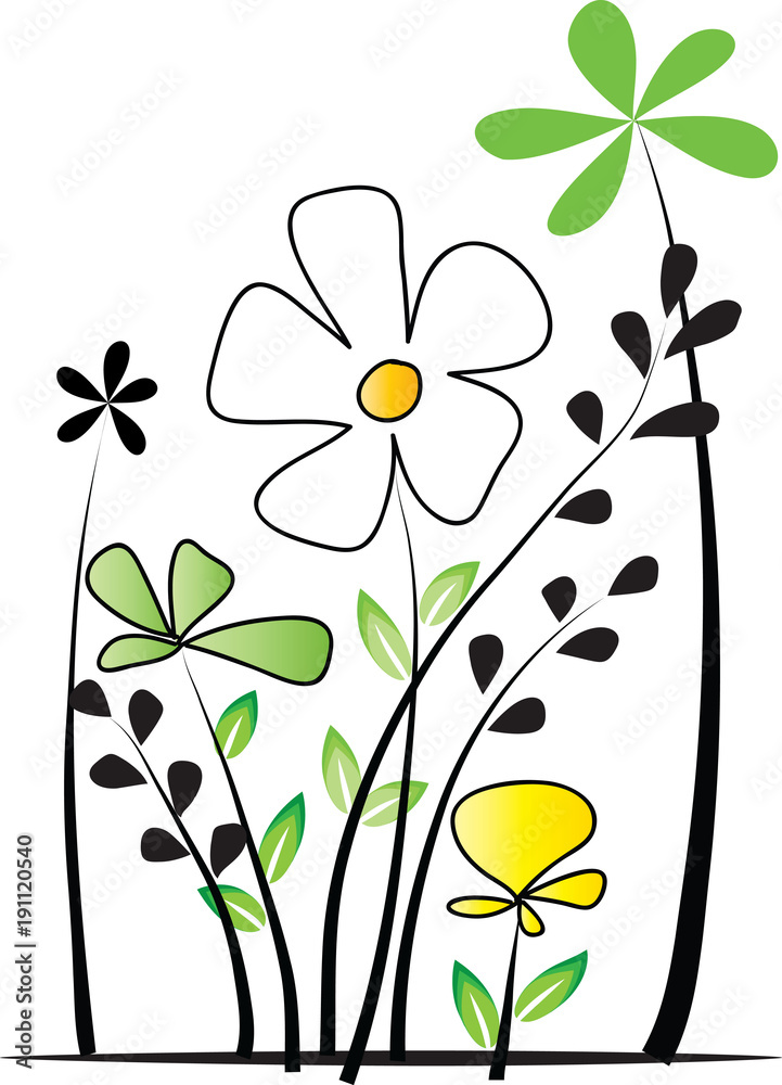 Piękny kwiatek z zielonymi liścmi <span>plik: #191120540 | autor: wenpei</span>