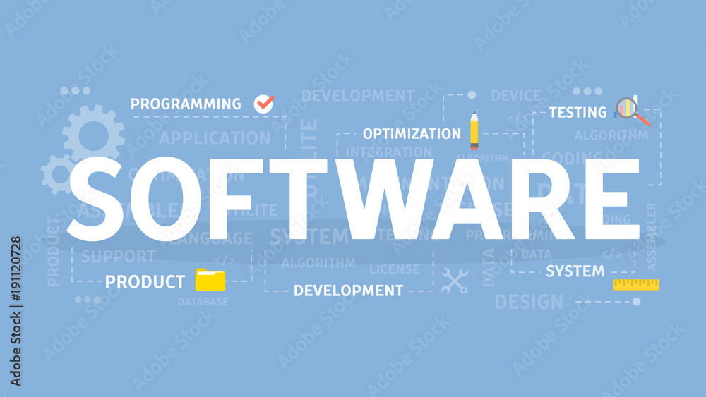 Obraz premium Software concept illustration.