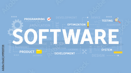 Software concept illustration.