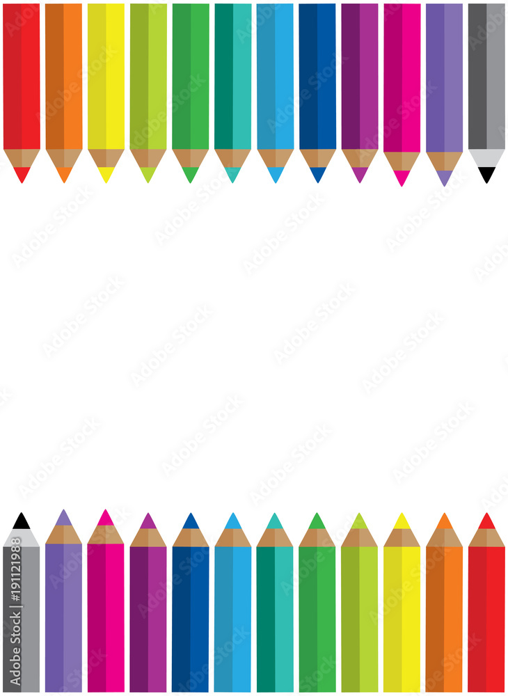 color pencil border Stock Illustration Adobe Stock