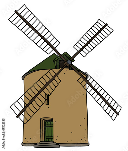 The old strone windmill