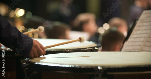 musician playing kettledrum photo