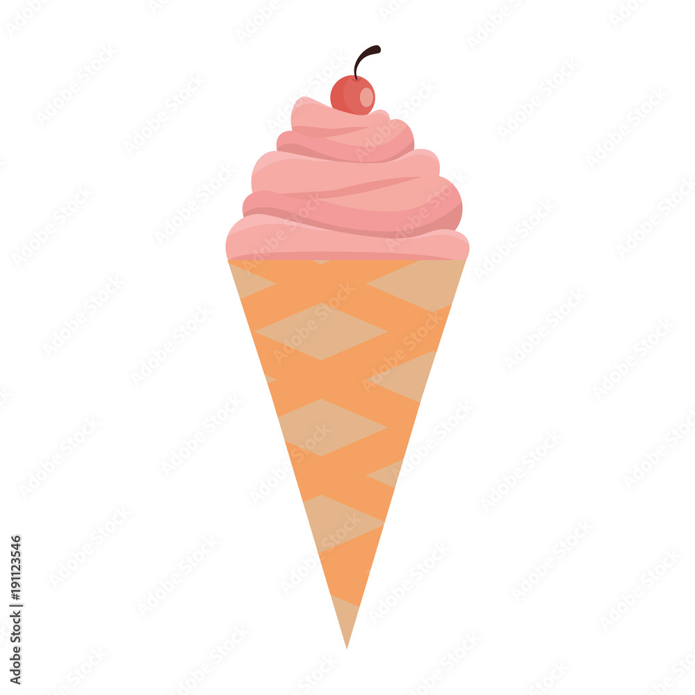 delicious ice cream icon vector illustration design