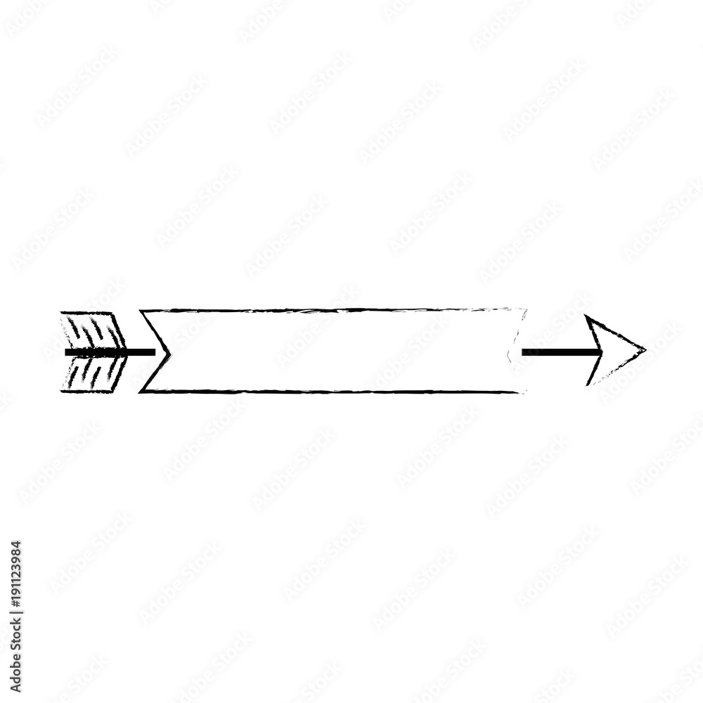 ribbon decorative frame with arrow vector illustration design ribbon decorative frame with arrow vector illustration design
