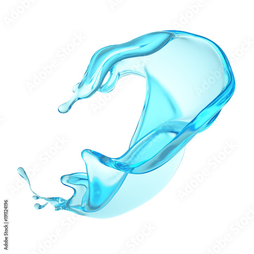 Splash of water. 3d illustration  3d rendering.