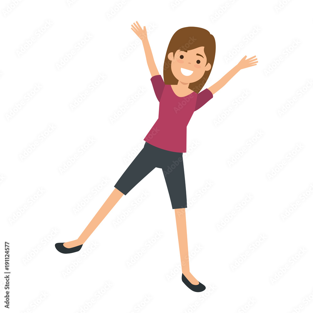 beautiful woman celebrating avatar character vector illustration design beautiful woman celebrating avatar character vector illustration design