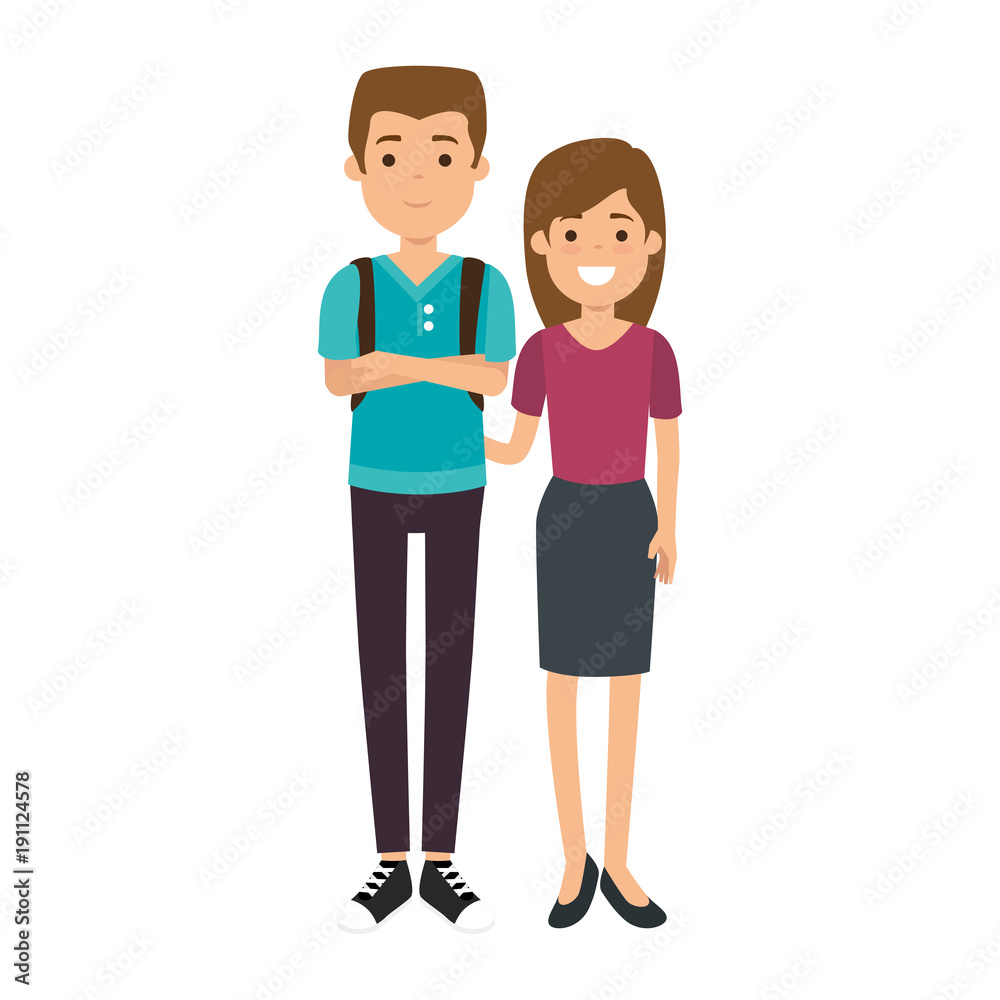 lovers couple avatars characters vector illustration design lovers couple avatars characters vector illustration design
