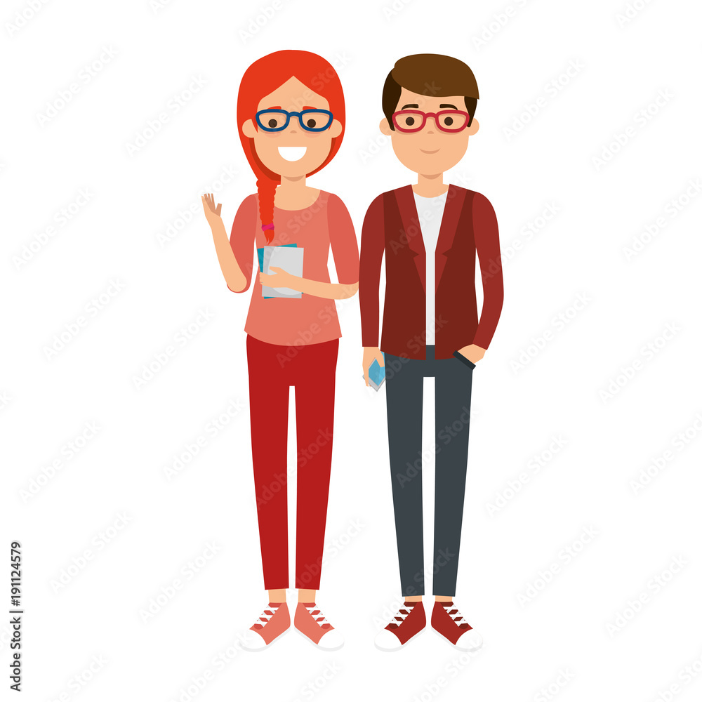 custom made wallpaper toronto digitallovers couple avatars characters vector illustration design