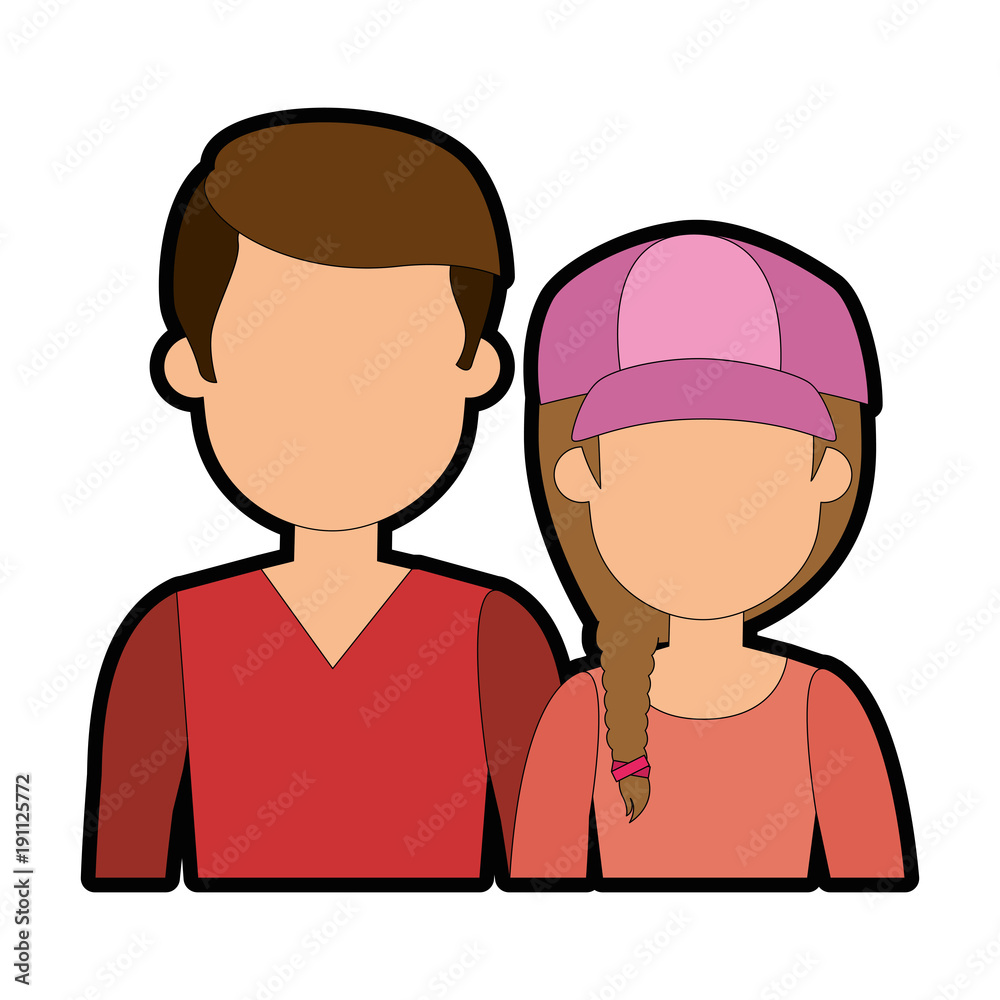 lovers couple avatars characters vector illustration design lovers couple avatars characters vector illustration design