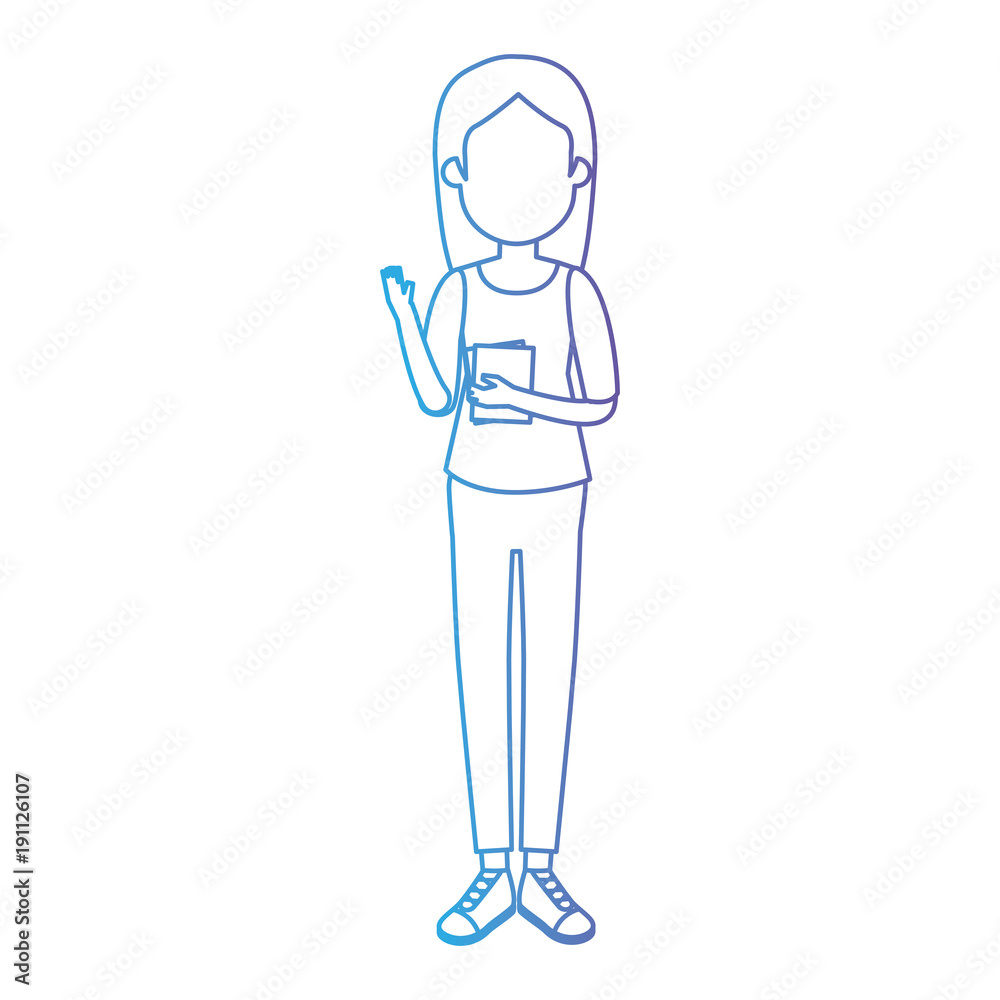 beautiful woman with books avatar character vector illustration design beautiful woman with books avatar character vector illustration design