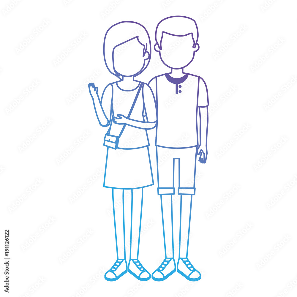 lovers couple avatars characters vector illustration design lovers couple avatars characters vector illustration design