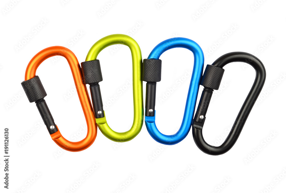 Carabiner on white Carabiner on white
