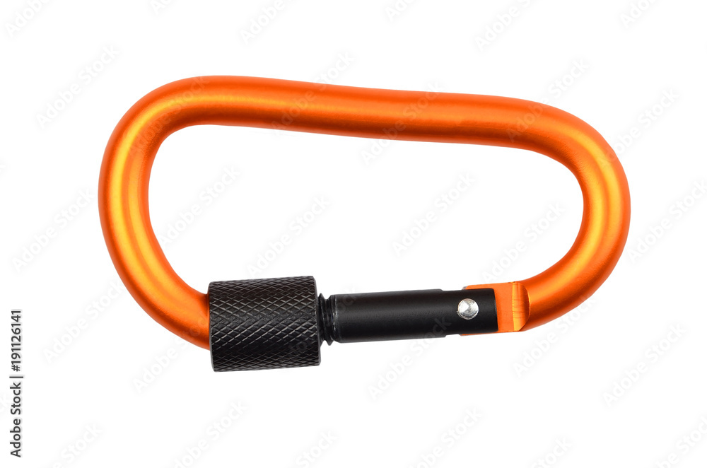 Carabiner on white Carabiner on white