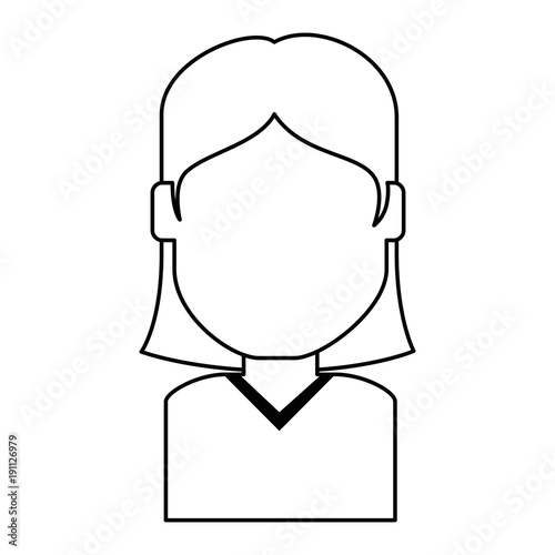 beautiful and young woman character vector illustration design © Gstudio