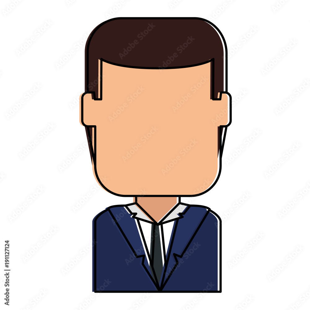 businessman elegant avatar character vector illustration design