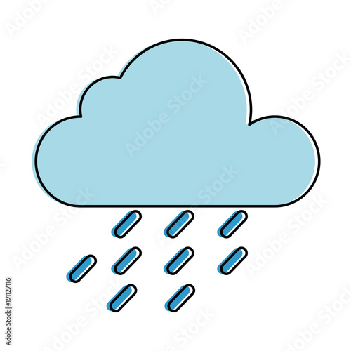 weather cloud rainy icon vector illustration design